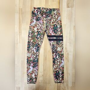 Stronger the label Women’s Medium Leopard leggings Workout Fitness Tropical Gym